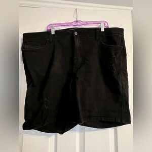 Torrid Premium Denim Black Distressed Shorts - 26